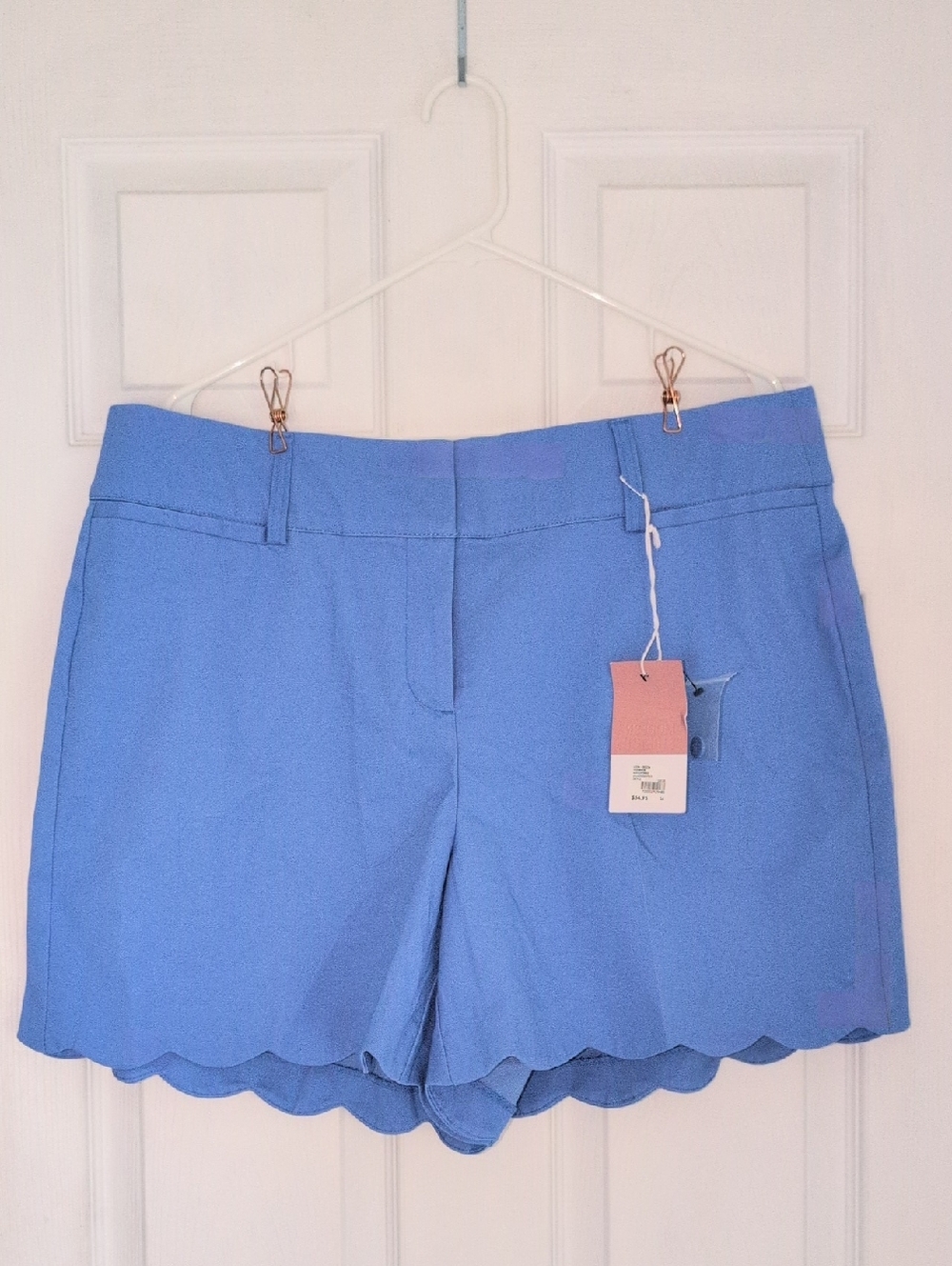 Lane Bryant Periwinkle Scalloped Hem Shorts